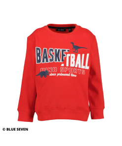 Blue Seven - sweater - basketbal - rood - Eileen4Kids