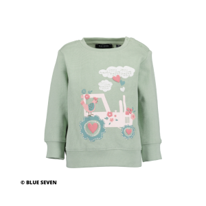 Blue Seven - sweater - zacht groen - Eileen4Kids