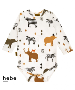 HEBE - romper met circusprint - wit - Eileen4Kids