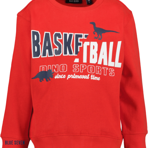 Blue Seven - sweater - basketbal - rood - Eileen4Kids