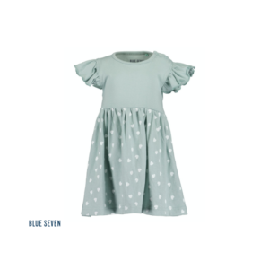 Blue Seven - jurk - mint - vlindermouwen - ruches - Eileen4Kids