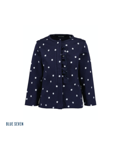 Blue Seven - sweatshirt - bloemenprint - blauw - Eileen4Kids