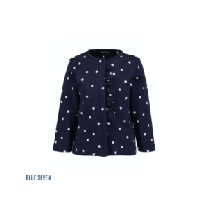 Blue Seven - sweatshirt - bloemenprint - blauw - Eileen4Kids