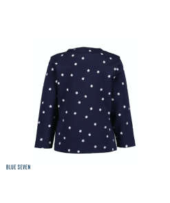 Blue Seven - sweatshirt - bloemenprint - blauw - Eileen4Kids