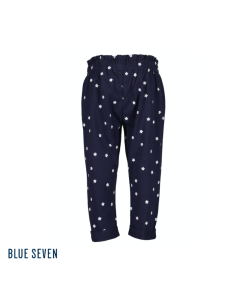 Blue Seven - joggingbroek - donkerblauw witte bloemen - Eileen4Kids