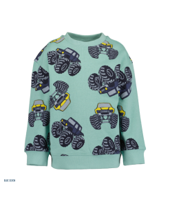 Blue Seven - sweater - monster truck - blauw - Eileen4Kids