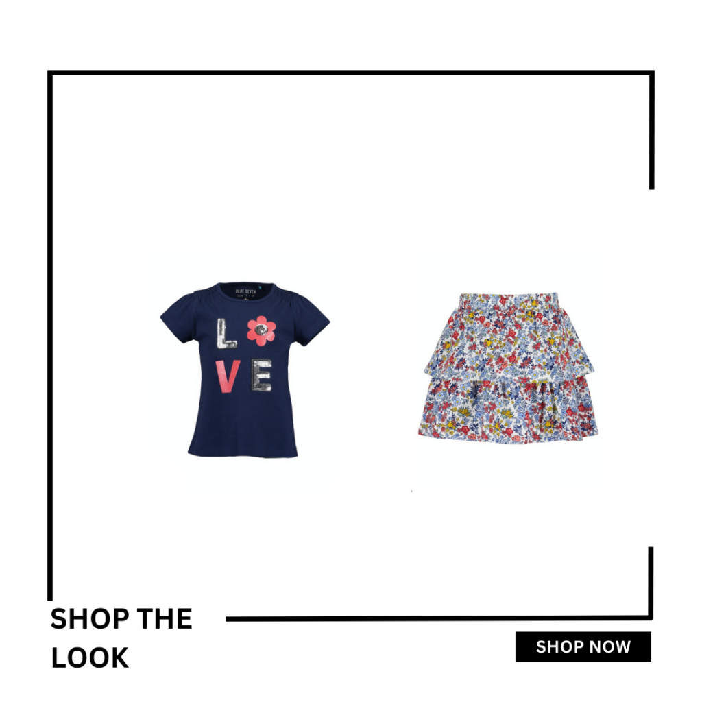 shop the look - Rok en shirt Blue Seven - Eileen4Kids