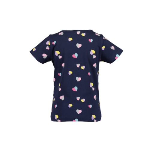 Blue Seven - T-shirt - hartjes - blauw - Eileen4Kids