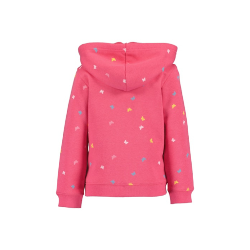 Blue Seven - Sweat vest- vlinders - roze - Eileen4Kids