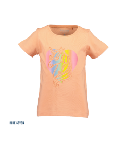 Blue Seven - T-shirt - oranje - reliëfprint met een kleurverloop - Eileen4Kids