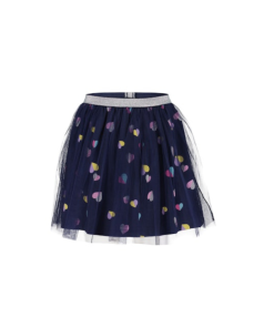 Blue Seven - Tule rok - hartjes - blauw - Eileen4Kids