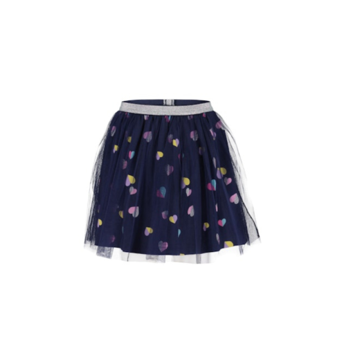 Blue Seven - Tule rok - hartjes - blauw - Eileen4Kids