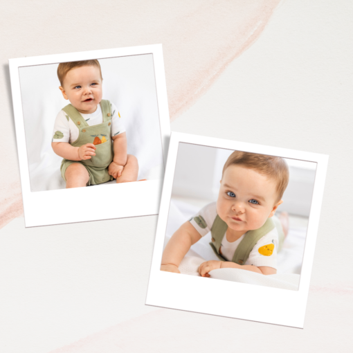 Blue Seven - Newborn 2-delige set Romper en Bloomer Shorts - groen - Eileen4Kids