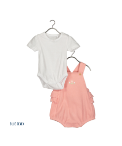 Blue Seven - Newborn 2-delige set Romper en Bloomer Shorts - roze - Eileen4Kids