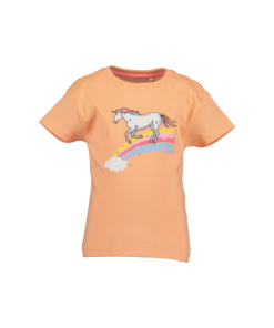 Blue Seven - T-shirt - oranje - paardenprint - Eileen4Kids